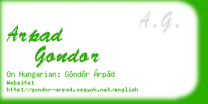 arpad gondor business card